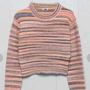 H BEAUTY&YOUTH 코튼 나일론 카스리 니트 풀오버