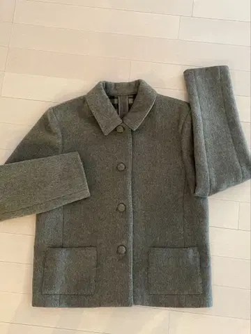 마드모아젤논논 울 자켓 한 장 제작 안감 체크 무늬