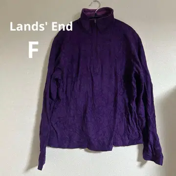 Lands' End [ F ] 보라색 플리스 하프 지퍼 자켓 가을/겨울