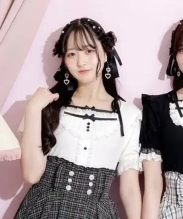 더블 리본 스트랩 티셔츠 화이트