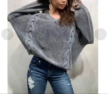 GYDA 2WAY 블리치 니트 TOPS