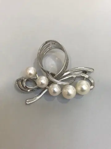 펄 브로치 실버 I.1708