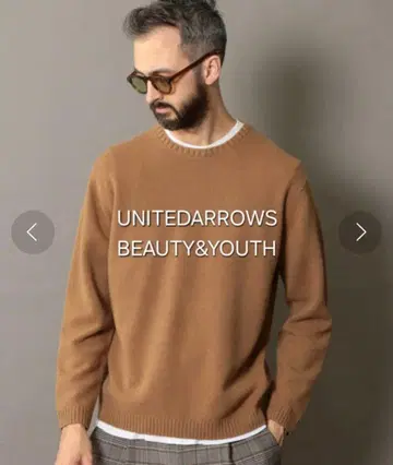 UNITEDARROWS BEAUTY&YOUTH 크루넥 니트 카멜