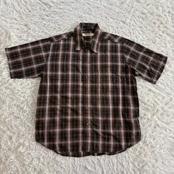 KANSAI JEANS (간사이진스) 체크 무늬 반팔 셔츠