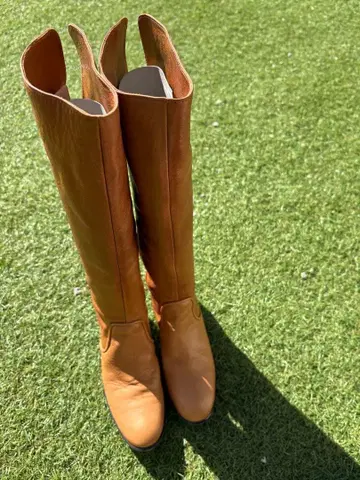 GEORGES RECH 카멜 롱 부츠 23.5cm 소가죽 일본제