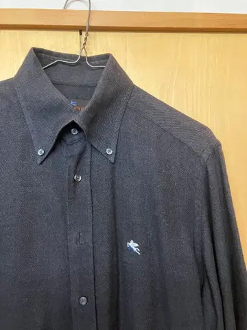 ETRO 다크 그레이 긴팔 셔츠 40