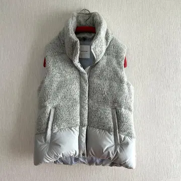 ANTGAUGE 아토게이지 이소재 절개 울 다운 베스트