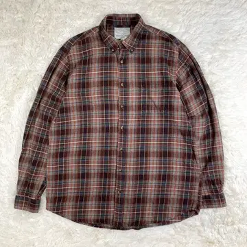 노스 크레스트 아웃도어 옴브레 체크 BD 셔츠 브라운 계열 XLT 브라운