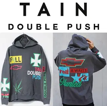 [ 새상품급 ] 태국 더블 푸시 와펜 빅 실루엣 맨투맨 후드티