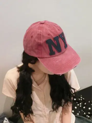 NY 로고 자수 캡