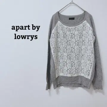 아파트 바이 로리즈 니트 도킹 꽃무늬 레이스 절개 얇은 소재