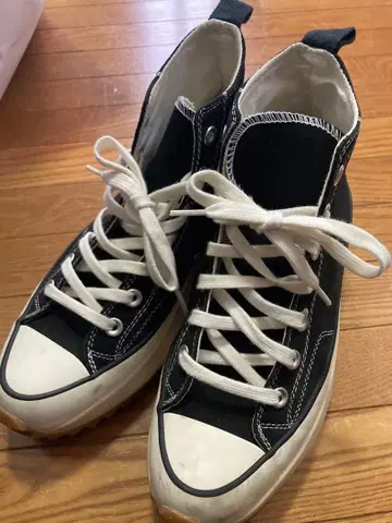 JW ANDERSON 블랙 하이컷 스니커즈 컨버스