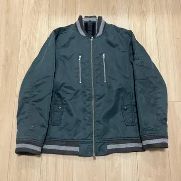 WHIZ LIMITED 00's 백 지퍼 MA-1 블루종 Y2K