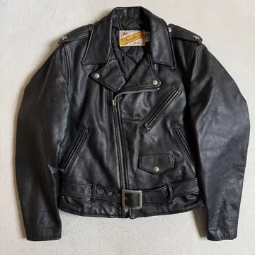 Schott 613 더블 라이더 자켓 블랙 원스타 38