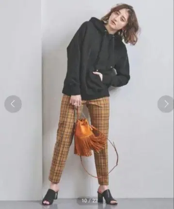 유나이티드 애로우즈 BONOTTO 체크 테이퍼드 팬츠 애로우즈