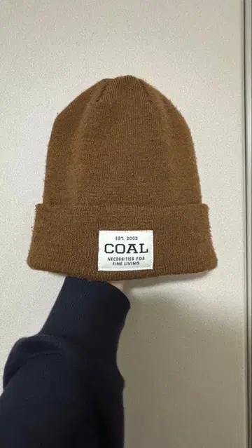 COAL 브라운 니트 모자