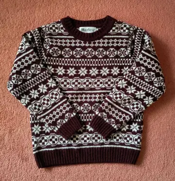 harley 퓨어 울 100% 둥근넥 니트