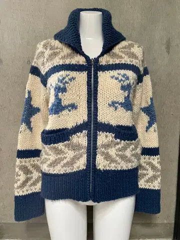 RHC 노르딕 무늬 집업 니트 XS