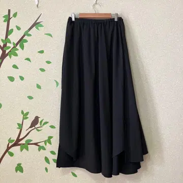 새상품급 완판템 오즈모시스 비대칭 레이어드 스커트 블랙