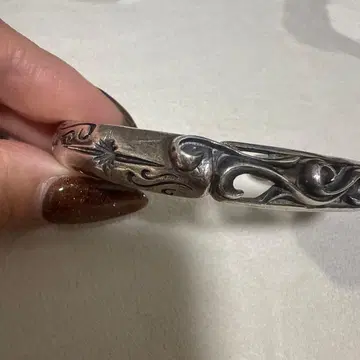 실버 뱅글 조각 오픈 엔드