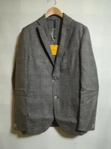 새상품 MONTEDORO 울 실크 글렌체크 2B 테일러드 자켓