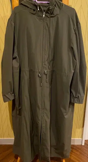 LAGUNAMOON 후드 부착 모즈 코트 올리브 스프링 코트