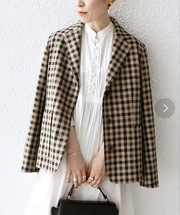 체크 무늬 테일러드 자켓 여성용
