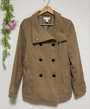 H&M 여성용 브라운 더블 버튼 숏코트 가을/겨울