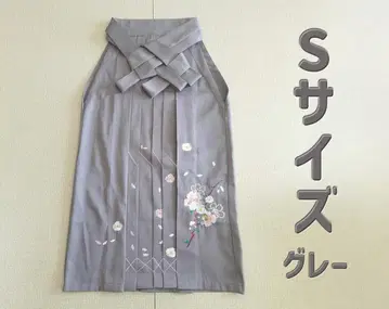 그레이 S 사이즈 하카마 꽃 자수 안돈 하카마 졸업식 성인식