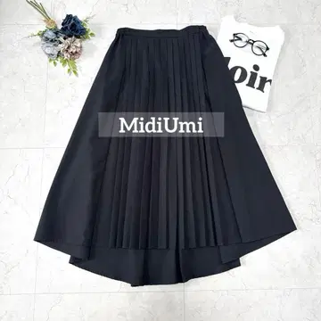 새상품급 MidiUmi 미디우미 플리츠 스커트 블랙 피쉬테일