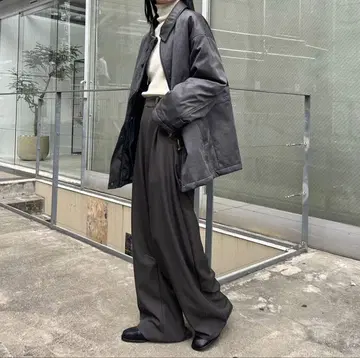 mystic 새상품급 페이크 스웨이드 미들 코트 자켓