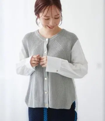 르 쿠르 블랑 편직 도킹 니트