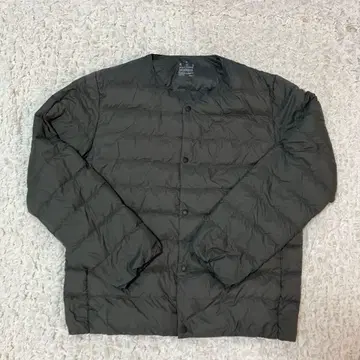 [ 무인양품 ] 경량 포켓 다운 자켓 XL 블랙