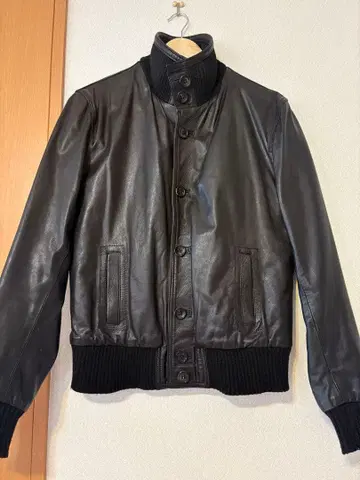 DACUTE 가죽 자켓 블랙 버튼 포함