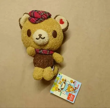손바닥 곰 체크 캡 봉제 인형 산리오