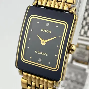 [ 작동/새상품 배터리 ] 라도 플로렌스 2P 다이아몬드 스퀘어 손목시계