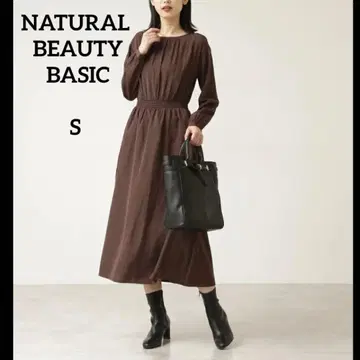 [ NATURAL BEAUTY BASIC ] 꼬임 플라워 자카드 원피스