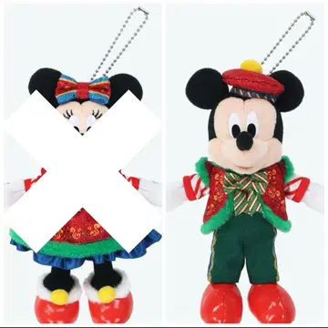 미키 인형 배지 크리스마스 2025 도쿄 디즈니랜드 바