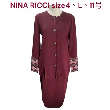 새상품급 니나리치 울 니트 셋업 수트 빈티지 L