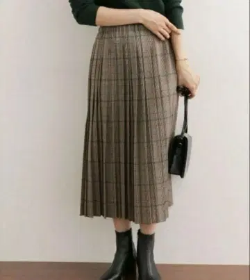 어반 리서치 도어스 체크 플리츠 스커트 플리츠 스커트