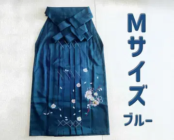 블루 M 사이즈 하카마 꽃 자수 안톤바카마 졸업식 성인식