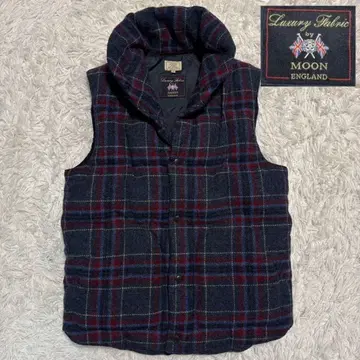 컨디션 최상 그린 라벨 릴랙싱 x MOON 다운 베스트 트위드 영국제