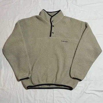 00s 몽벨 하프 스냅 보아 자켓 아이보리