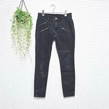 UNIQLO (24/S) 스키니 데님 지퍼 블랙