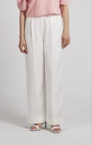 yori 요리 새틴 와이드 팬츠 화이트 36