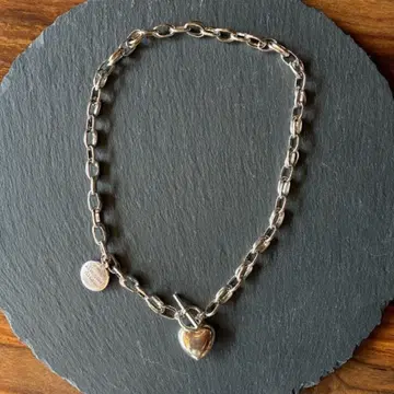 실버 하트형 펜던트 목걸이