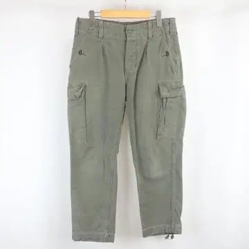 80s VINTAGE 독일군 버튼 플라이 워크 카고 팬츠 구제 의류 2