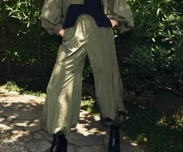 OMMO 벌룬 개더 팬츠 카키