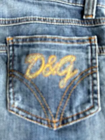 앤티크 D&G 자수 데님 팬츠