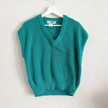 니트 베스트 베스트 터콰이즈 블루